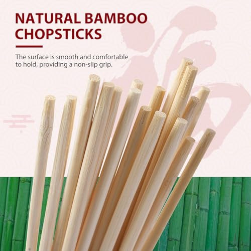 Soeos Chopsticks Disposable 100 Pairs Disposable Wooden Chopsticks With Red Packaging 7.6 Red