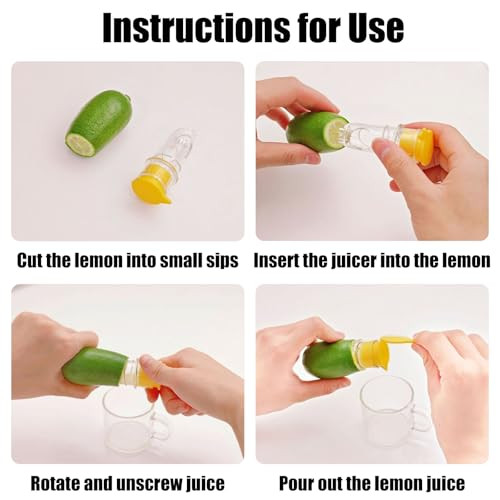 Novahf ScrewTop Lemon Squeezer Manual Juicer With Filter Portable Citrus Juicer For 4Pcs Orange