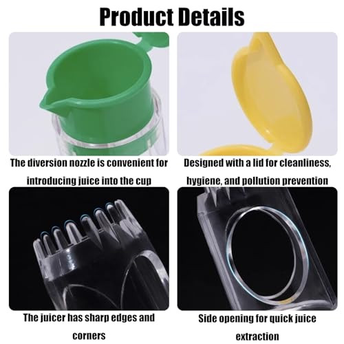 Novahf ScrewTop Lemon Squeezer Manual Juicer With Filter Portable Citrus Juicer For 4Pcs Orange