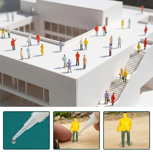 Xipegpa Mini People Figurines For Diorama People And Mini Trains Architectural Scale 200Pcs