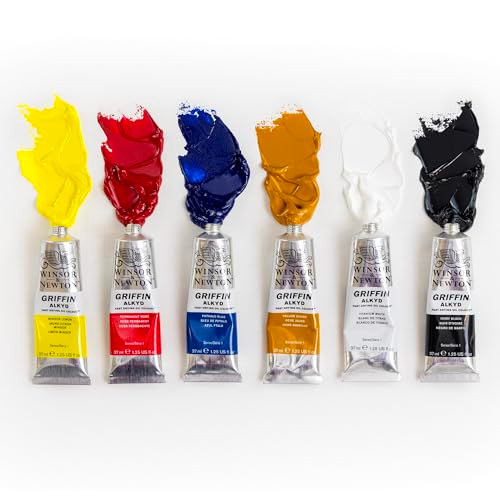 Winsor and Newton Griffin Alkyd Fast Drying Oil Paint Beginners Set 6 X Tubes 37Ml