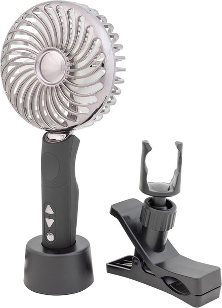 Modern Comfort Airx Portable Personal Fan MultiUse Clip Stand For Home, Gym, Outdoors, Office, Desk, Peloton... 5Speeds Vs 3 Long