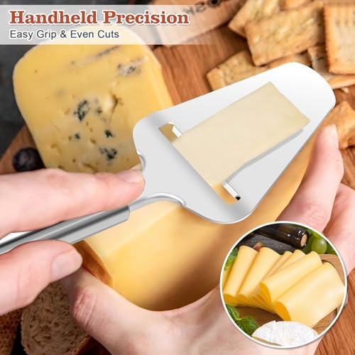 Eamifaru Premium Stainless Steel Cheese Slicer For All Types Of Cheese MultiFunctional Stainless Steel
