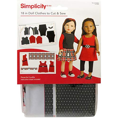 Wrights Simplicity 18 Doll Clothes To Cut and Sew Trendsetter