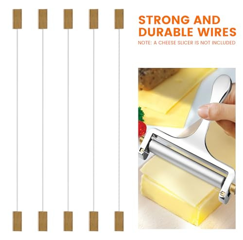 Topulors 5Pack Stainless Steel Cheese Slicer Cutter Wires Compatible With Zulay 5Pack Stainless Steel