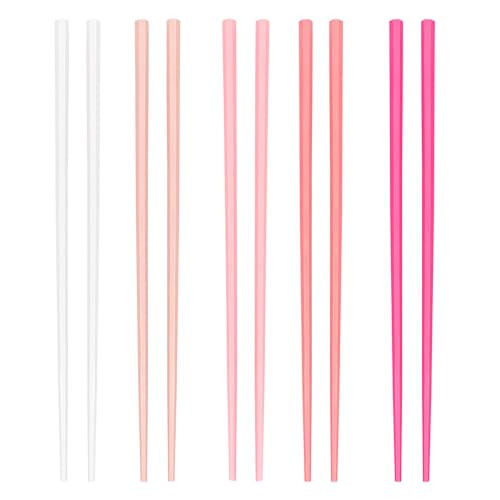 Yolcar 5 Pairs Fiberglass Chopsticks Reusable And Dishwasher Safe Chopsticks NonSlip 9.2 Inches
