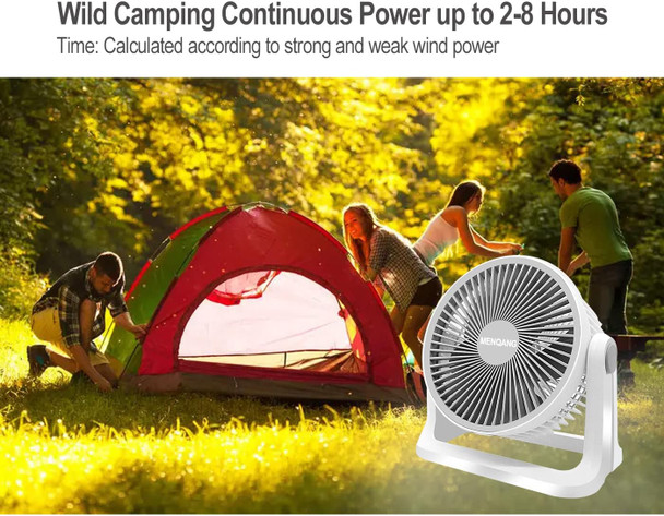 12V Electric Car Cooling Fan 360° Rotatable Dual Heads Air Circulator Fan Manual Rotation 2 Speed. White