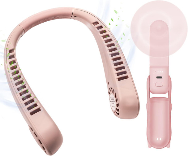 Handheld Mini Fan And Portable Neck Fan, Portable Usb Rechargeable Small Pocket Fan, Wearable Personal Fan,Battery Operated Fan Handheld Mini Fan And Portable Neck Fan, Portable Usb Rechargeable Small Pocket Fan, Wearable Personal Fan,Battery Operated Fan