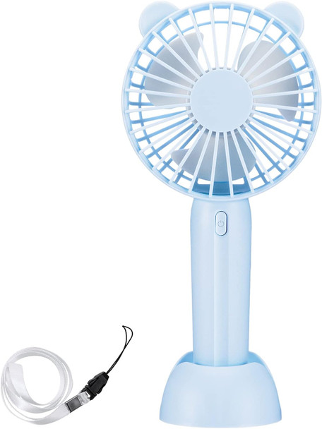 Milprox Mini Handheld Fan, Updated Light Portable Personal Hand Fan Battery Operated Usb Rechargeable 3 Speed Adjustable Cute Fan