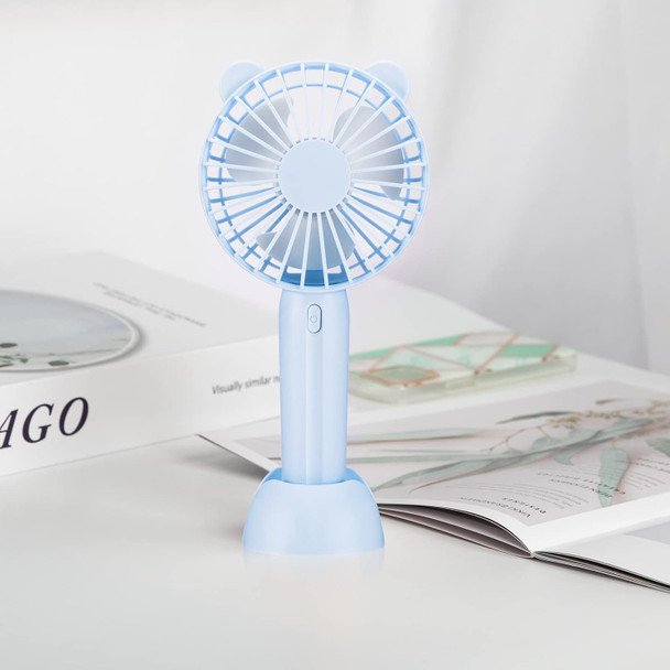 Milprox Mini Handheld Fan, Updated Light Portable Personal Hand Fan Battery Operated Usb Rechargeable 3 Speed Adjustable Cute Fan