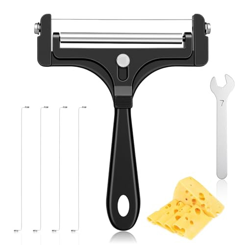 Peovlvn Cheese Slicer Kit Stainless Steel Handheld Cheese Cutter With 4 Extra Stainless Steel