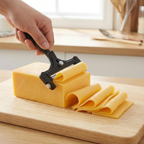 Peovlvn Cheese Slicer Kit Stainless Steel Handheld Cheese Cutter With 4 Extra Stainless Steel