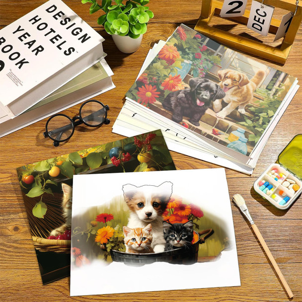 Zoiiwa Dementia Products For Elderly Reusable Water Painting Toys Pet Dog Cat 24 Pcs