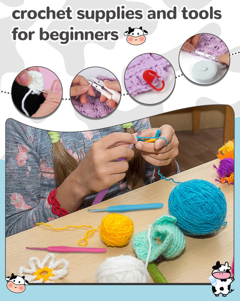 Aeelike Crochet Kit For Beginners 23 Sizes Crochet Hooks Set Acrylic Yarn 321Pcs