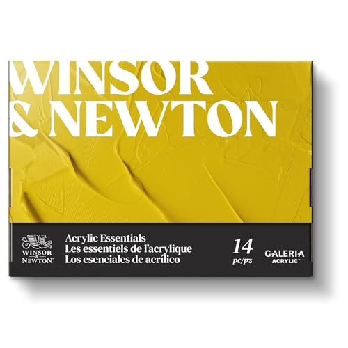 Winsor and Newton Galeria Acrylic Paint Set Of 10X Tubes (Includes 2 Brushes Pad 12Ml Set Of 10