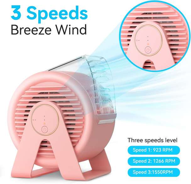Misby Desk Fan 5.5 Inches, Small But Powerful Ultra Quiet Person Mini Fan, 60° Rotate Small Table Fan 3 Speeds Adjustable Misby Desk Fan 5.5 Inches, Small But Powerful Ultra Quiet Person Mini Fan, 60° Rotate Small Table Fan 3 Speeds Adjustable