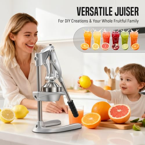 Amohee Manual Juicer Amohee Stainless Steel Orange Juicer Squeezer For Citrus Lemon Stainless Steel