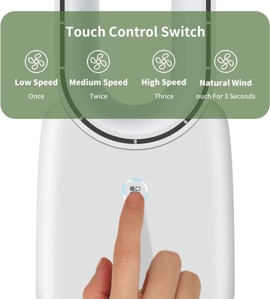 Misby Desk Fan, Portable Bladeless Fan 11.8 Inch Personal Cooling Fan With 4 Speeds, Leafless 5 Colors Led Lights Touch Control Misby Desk Fan, Portable Bladeless Fan 11.8 Inch Personal Cooling Fan With 4 Speeds, Leafless 5 Colors Led Lights Touch Control