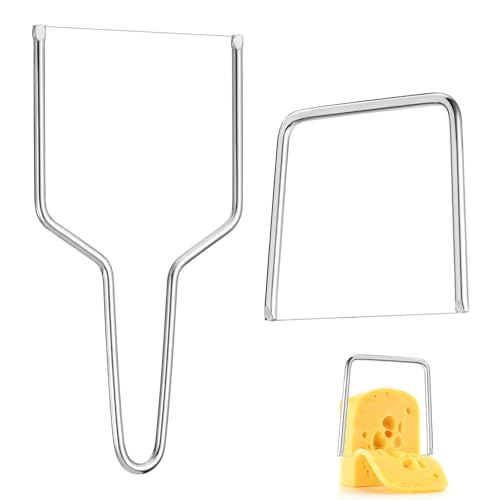Fdczeyxior Wire Cheese Cutter Wire Butter Slicer Cheese Cutters For Block Stainless 2 Pcs Stainless Steel