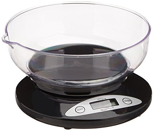 Weighmax W2810Black Digital Multifunction Kitchen And Food Scale With Bow 11Pound Black 5Kg Black