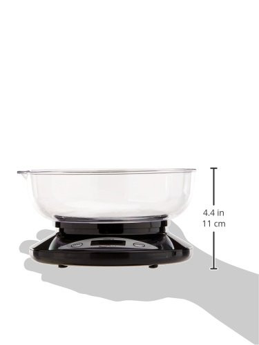Weighmax W2810Black Digital Multifunction Kitchen And Food Scale With Bow 11Pound Black 5Kg Black