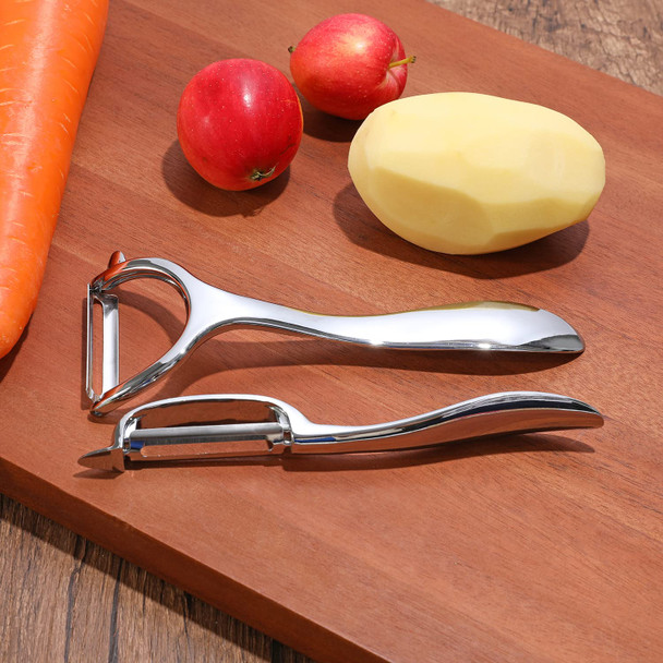 Honsen Set Of 2 Stainless Steel Vegetable PeelerYShaped And IShaped Stainless Steel Set Of 2 Stainless Steel