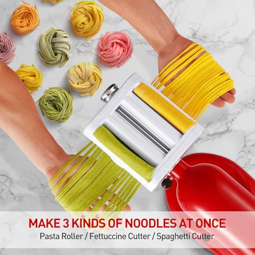 Jovan Home Pasta Maker Attachment 3 In For Kitchenaid Stand Mixers Included Pasta 1 Set