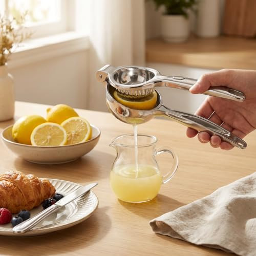 Pnsxing Large Lemon Squeezer Heavy Duty Zinc Alloy Hand Press Citrus Juicer 2.75 Inch Orange