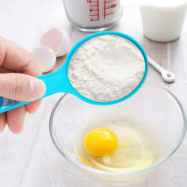 Hawowz Measuring Cups And Spoons Set Colored Kitchen Measure Tools Durable Nesting 12 Piece