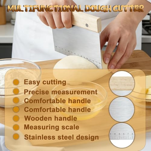 Qeanknar Pasta Making Tools Wood Pasta Making Kit With 3 Rolling Pins 9 Piece