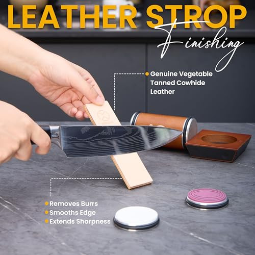 Orivix Rolling Knife Sharpener Kit 3.86 Inches White