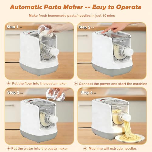 Qxybvd Electric Pasta Maker Automatic Pasta Maker Machine Comes With 13 Types 650G