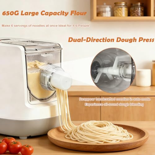 Qxybvd Electric Pasta Maker Automatic Pasta Maker Machine Comes With 13 Types 650G