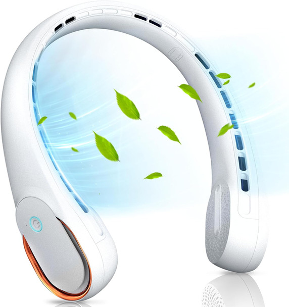 Neck Fan, Portable Fan Around Neck, 4000Mah Battery Operated Wearable Personal Fan With Usb Rechargeable, 3 Wind Speed, Fast Cool Neck Fan, Portable Fan Around Neck, 4000Mah Battery Operated Wearable Personal Fan With Usb Rechargeable, 3 Wind Speed, Fast Cool