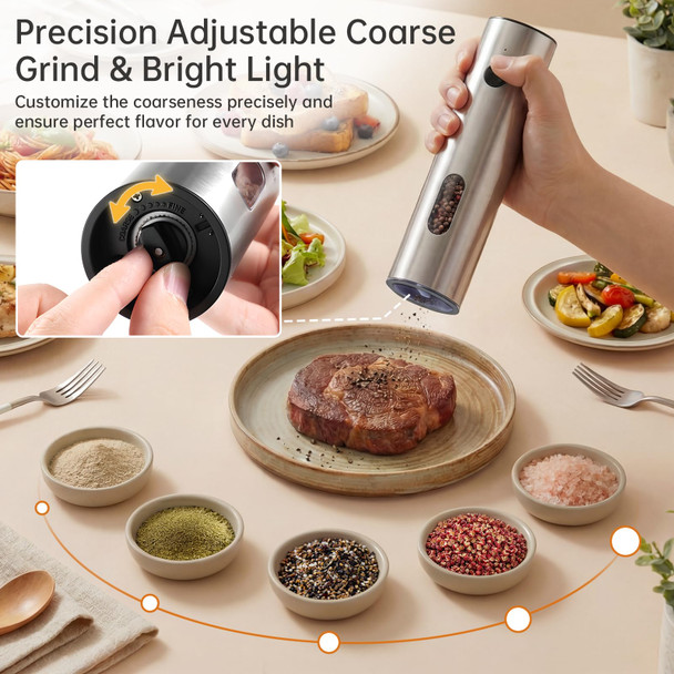 Zrzk Electric Salt And Pepper Grinder Set Pepper And Salt Shakers Auto