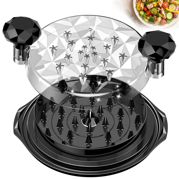 Beiyunee Chicken Shredder Tool Twist Large With Brush 10 Pro Visible Kitchen Black