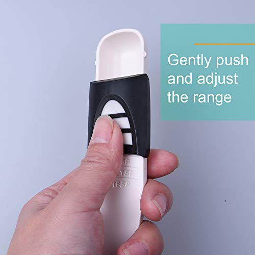 Lomily Adjustable Measuring Spoon WhiteCreative Double End Adjustable Scale Eight Stalls Measuring