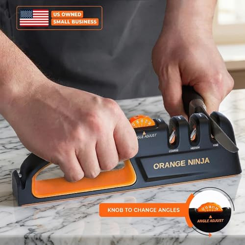 Sharp Pebble 5 Precision Adjust Knife Sharpener 3Stage Premium Kitchen Knife Sharpener To