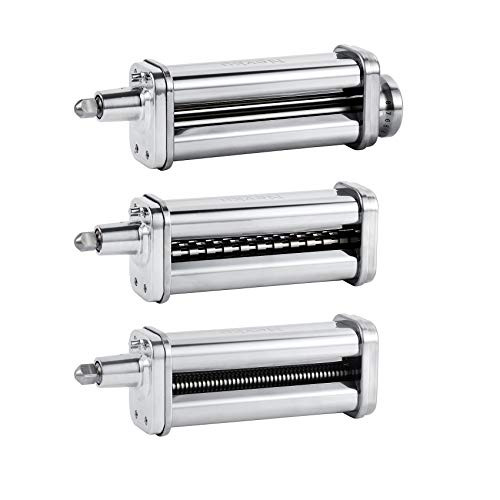 Nevku Pasta Maker Attachment For Kitchenaid Stand Mixer 3In1 Stainless Steel Pasta Stainless Steel