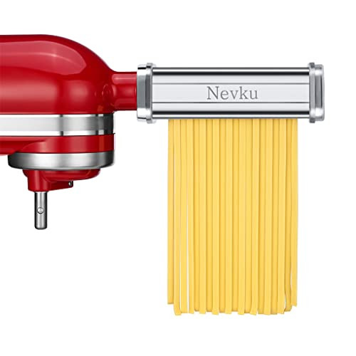 Nevku Pasta Maker Attachment For Kitchenaid Stand Mixer 3In1 Stainless Steel Pasta Stainless Steel