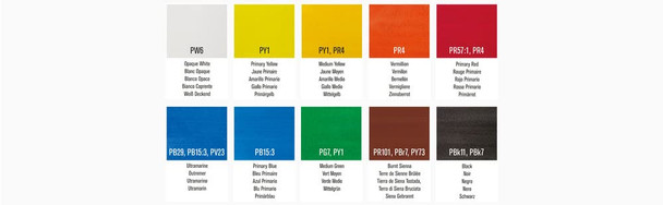 Winsor and Newton Gouache Paint Set (0.4Oz) Tubes 12Ml 10 Count