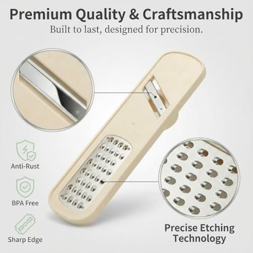 Pitferoce 3 In 1 Mini Garlic Grinder Multifunctional Garlic Grater Ginger Vegetable 2Pcs