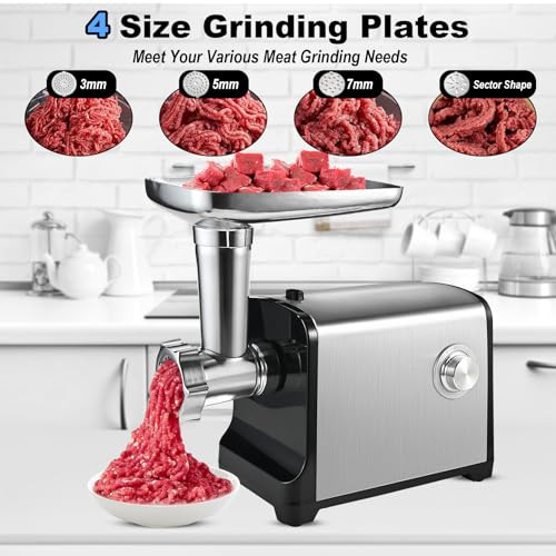 Casuenia Electric Meat Grinder Max] Meat Grinder Heavy Duty For Home 3200W Stainless Steel