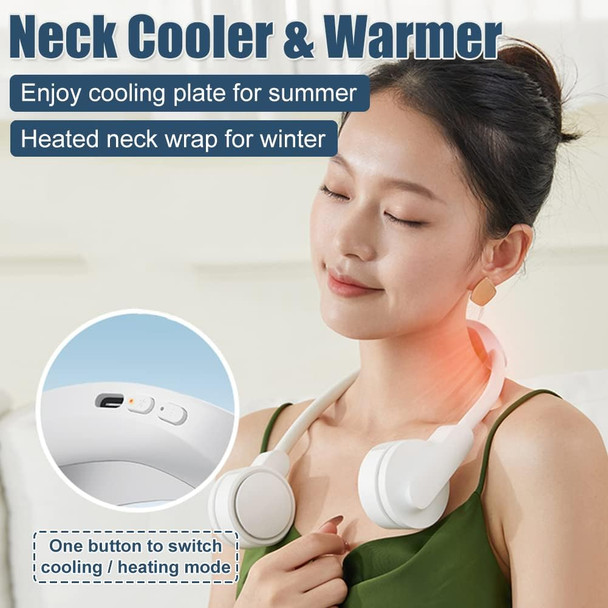 Foldable Hanging Neck Fan With Semiconductor Cooling Plate, 3S Fast Cooling Neck Cooler Warmer 360° Rotatable Bladeless Air Foldable Hanging Neck Fan With Semiconductor Cooling Plate, 3S Fast Cooling Neck Cooler Warmer 360° Rotatable Bladeless Air