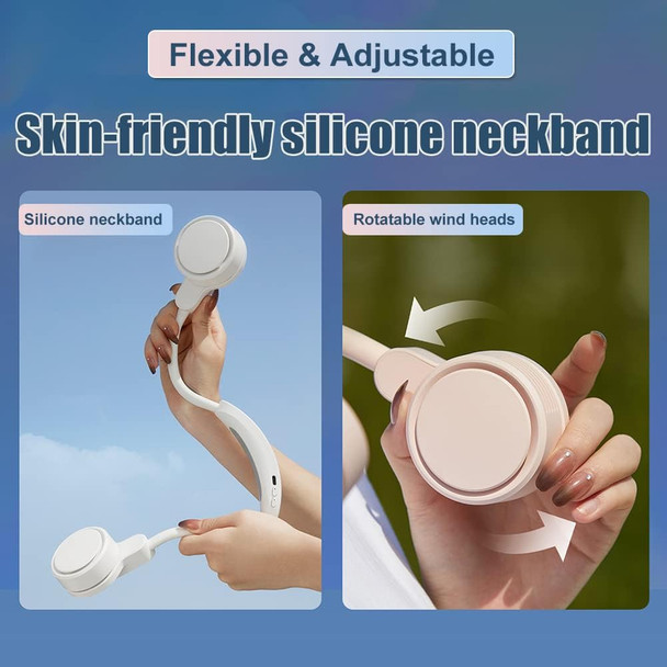 Foldable Hanging Neck Fan With Semiconductor Cooling Plate, 3S Fast Cooling Neck Cooler Warmer 360° Rotatable Bladeless Air Foldable Hanging Neck Fan With Semiconductor Cooling Plate, 3S Fast Cooling Neck Cooler Warmer 360° Rotatable Bladeless Air