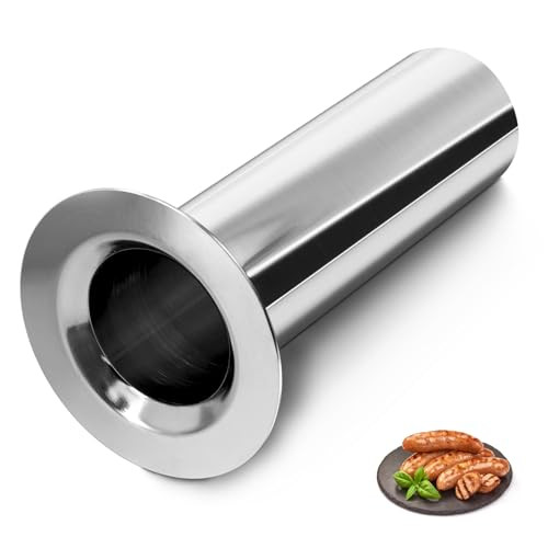 Nbbiww #22 Meat Grinder Stuffing Tubes Ground Meat Bag Stuffer Stainless Steel 2 Inch Stainless Steel