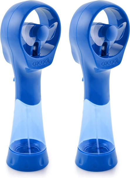 O2Cool 2 Pack Elite Battery Powered Handheld Water Misting Fans Blue O2Cool 2 Pack Elite Battery Powered Handheld Water Misting Fans Blue