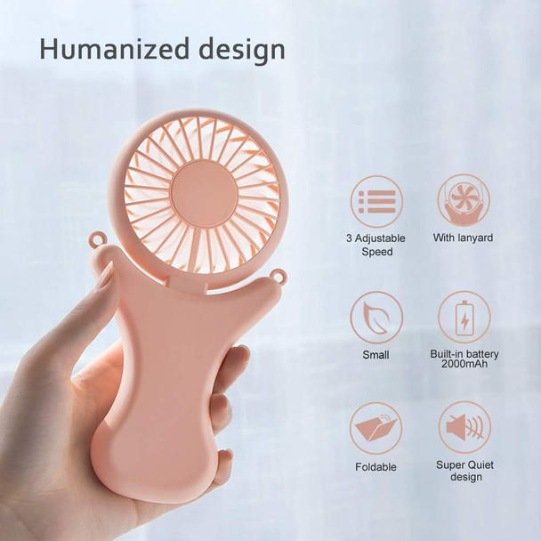 Oatsbasf Small Portable Fan, Neck Fan 108°Rotating Free Adjustment, Rechargeable 2000 Mah, Tthree Levels Of Wind Adjustment, Usb