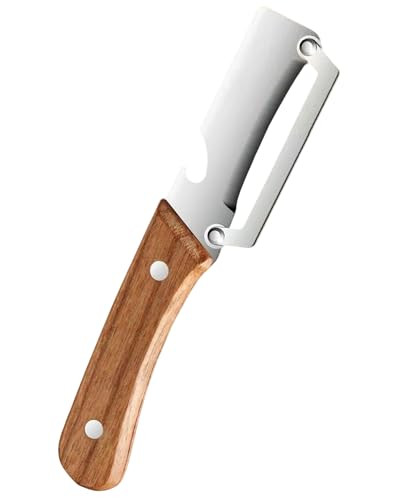 Yrakozin MultiFunctional Vegetable Peeler With Wooden Handle 1 Pack Stainless Steel