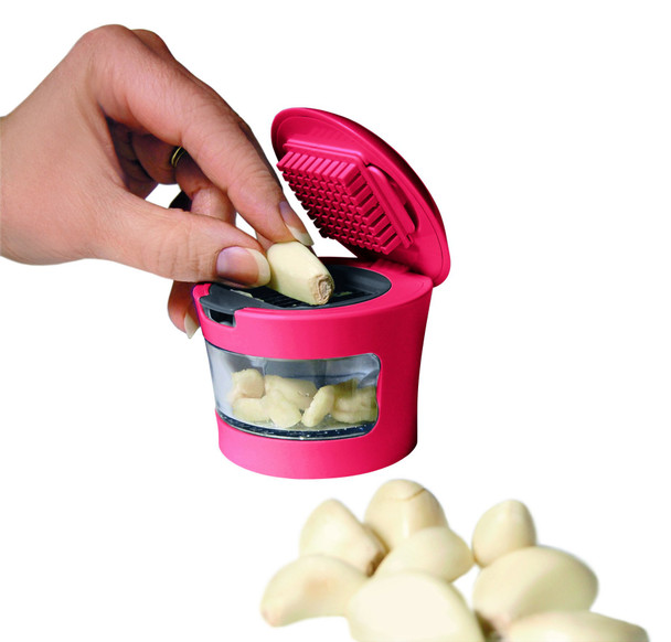 Kitchen Innovations Garlic Perfection Press Crusher Mincer And Storage Container Stainless Steel